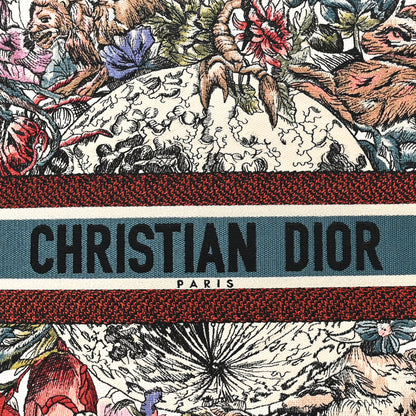 Christian Dior Canvas Embroidered Large Zodiac Book Tote Latte Multicolor 8 of 10