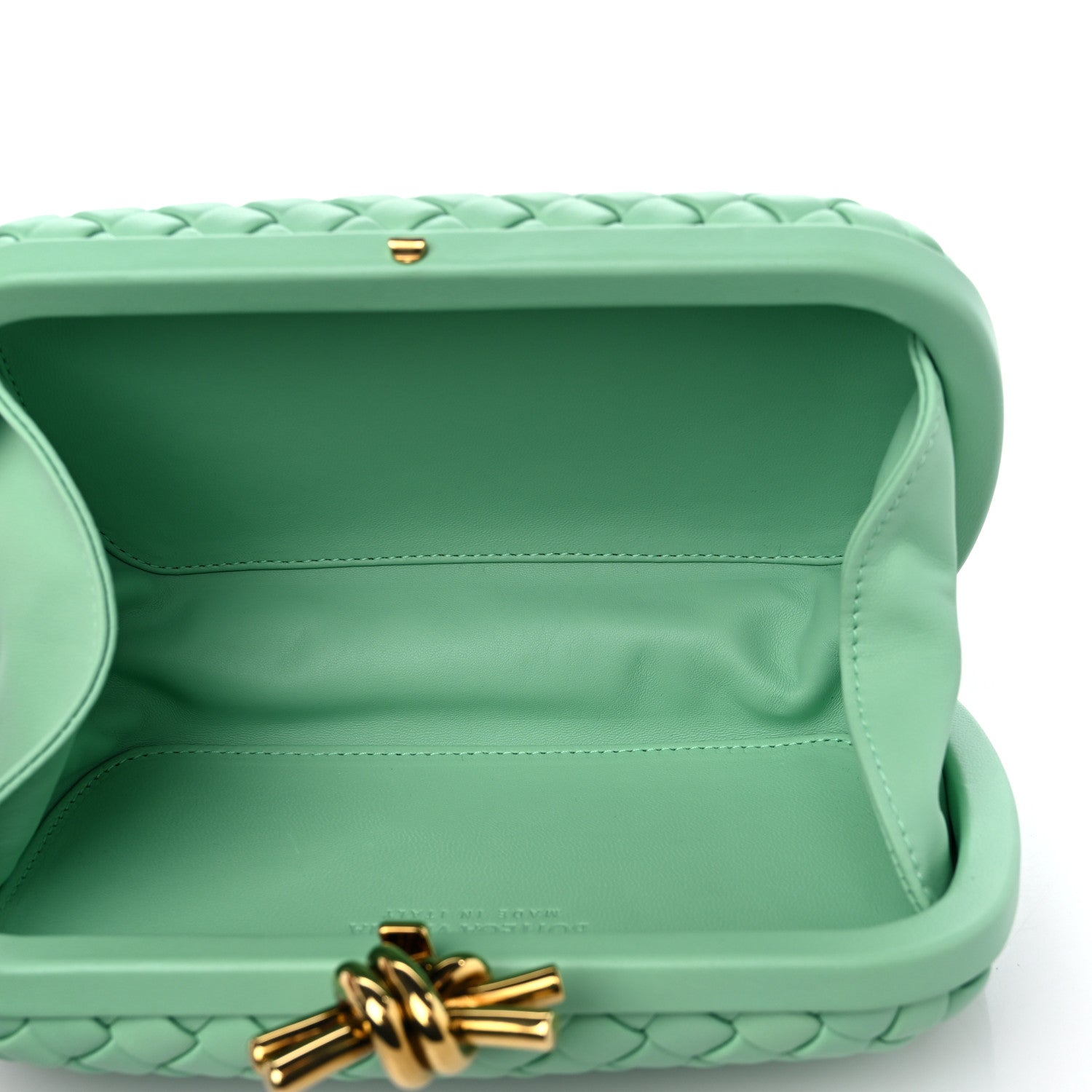 Bottega Veneta Nappa Intrecciato Knot Clutch Siren 6 of 9