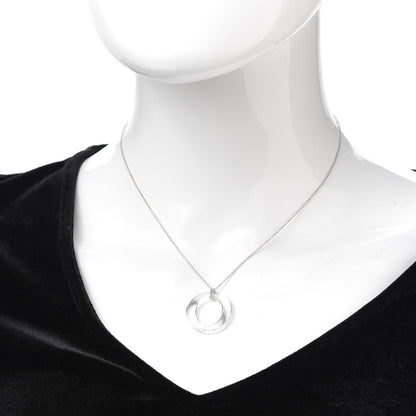 Tiffany Platinum Rock Crystal Quartz Elsa Peretti Sevillana Pendant Necklace 2 of 5