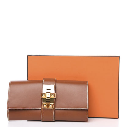 Hermes Tadelakt Medor Clutch Fauve 9 of 11