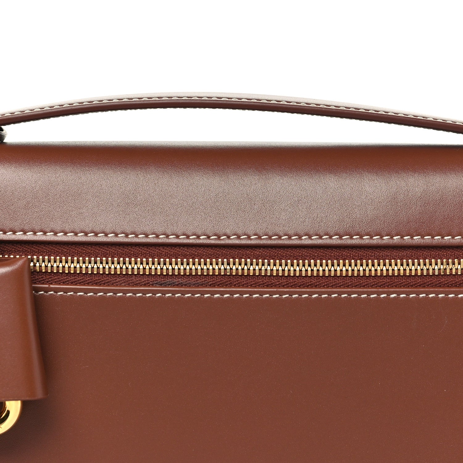 Loro Piana Smooth Calfskin Extra Clutch L29 Burnt Tan 1913068