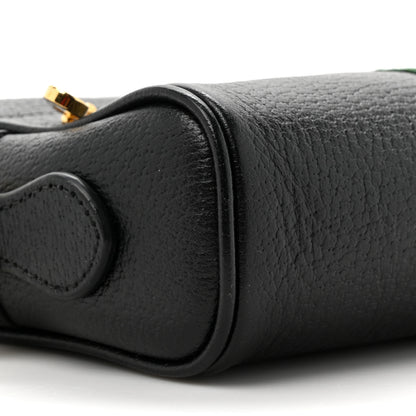 Gucci Calfskin Web Mini Ophidia Shoulder Bag Black 9 of 10