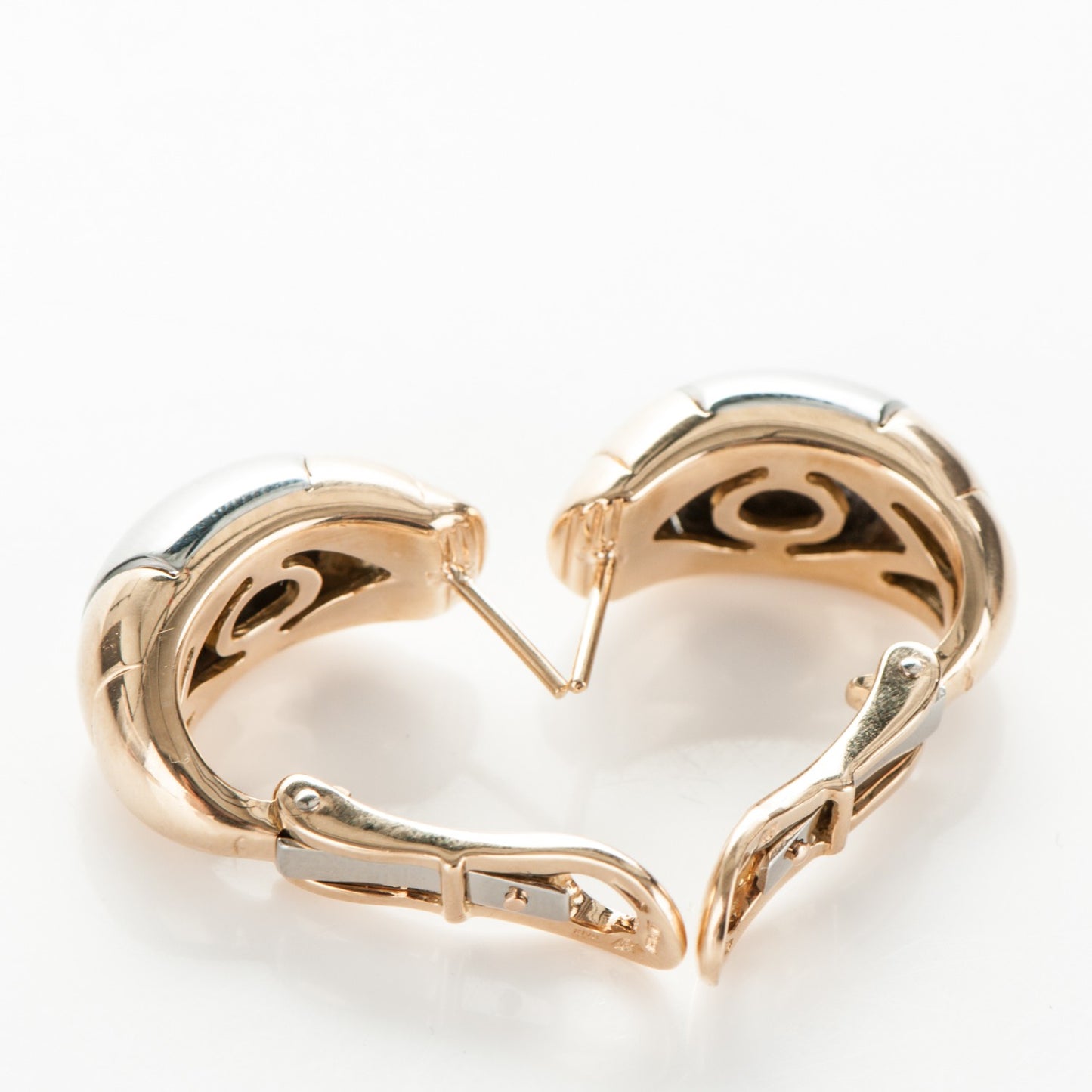 18K Yellow White Gold Passo Doppio Earrings