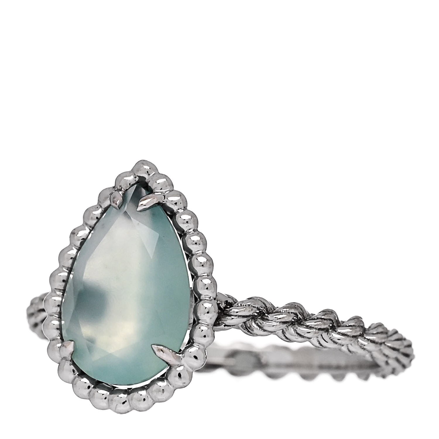 Boucheron 18K White Gold Aquaprase Small Serpent Boheme Ring 51 5.75 3 of 6
