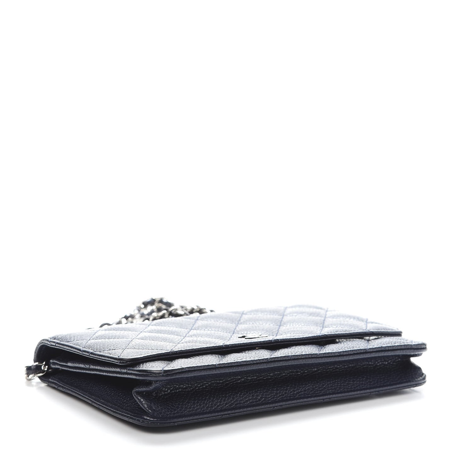 Caviar Quilted Wallet On Chain WOC Blue