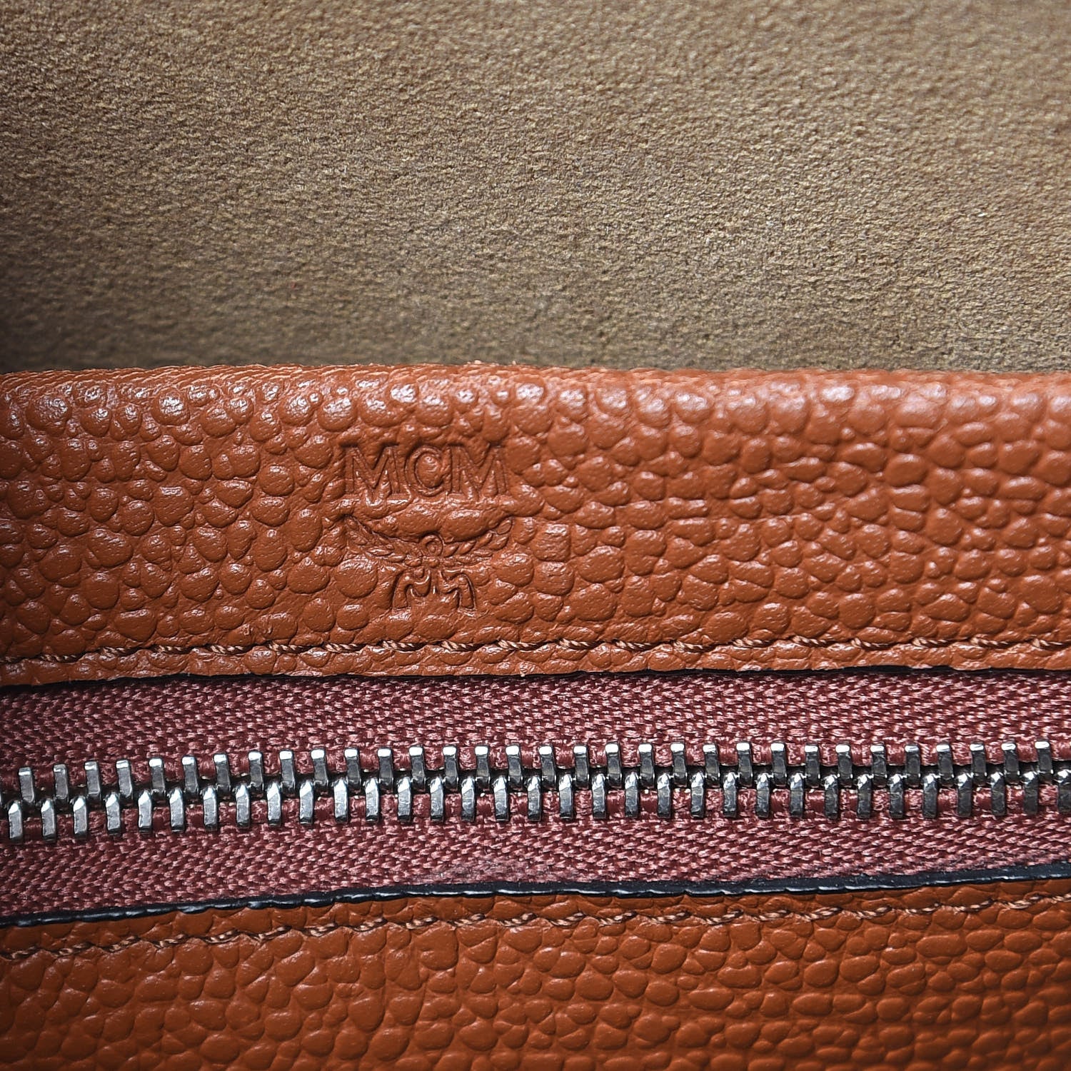 MCM Grained Calfskin Medium Ella Boston Brown 6 of 10