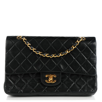Chanel Lambskin Quilted Medium Double Flap Black 1 of 10