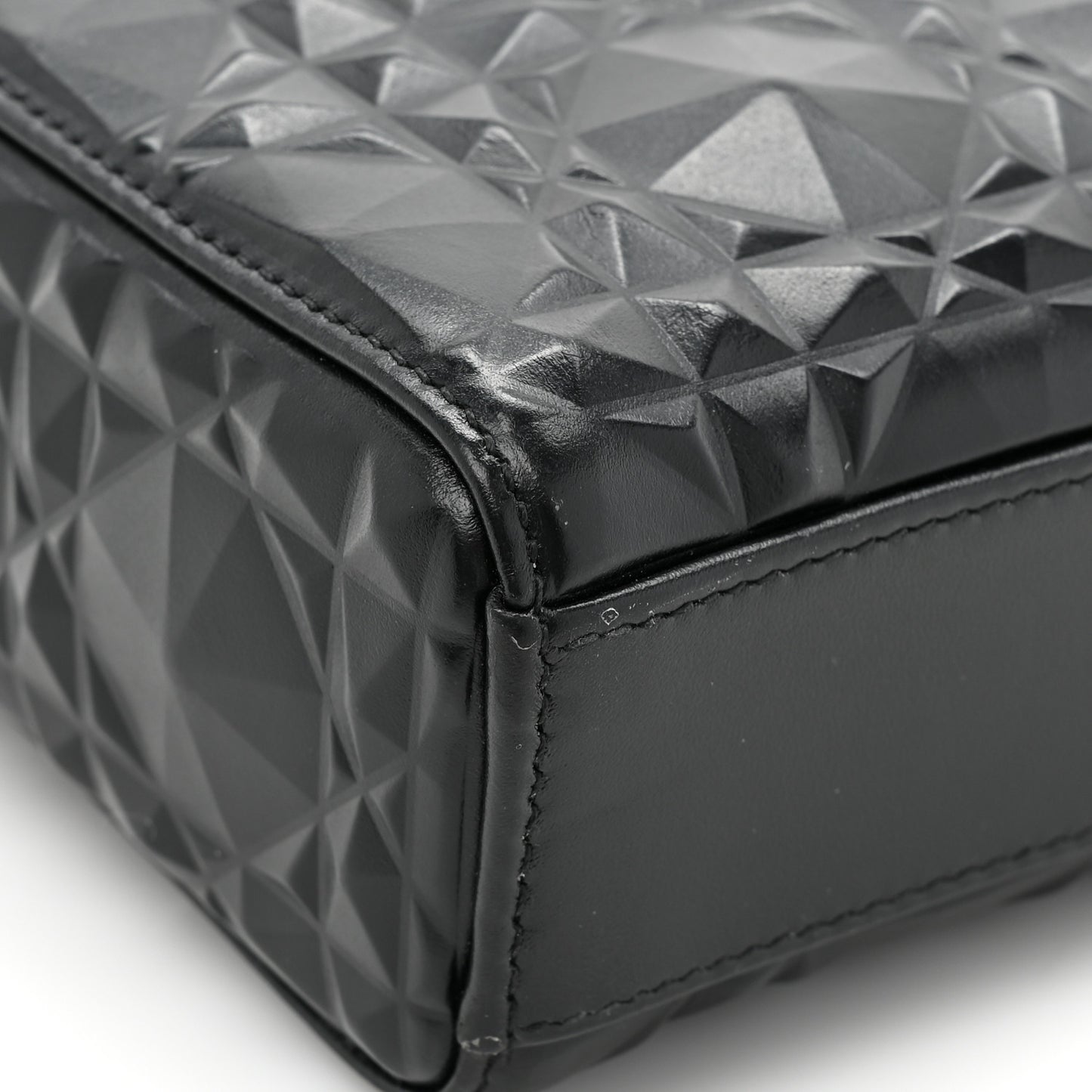 Calfskin Cannage Diamond Medium Lady D-Joy Black