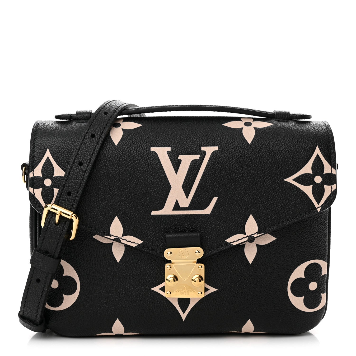 Louis Vuitton Empreinte Monogram Giant Pochette Metis Black Beige 1 of 10