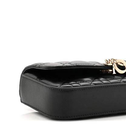 Christian Dior Lambskin Cannage Dior Talk Phone Pouch Black 9 of 11