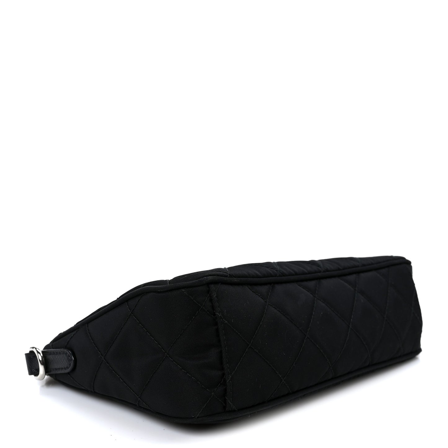 Nylon Tessuto Impuntu Quilted Crossbody Bag Black