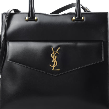 Saint Laurent Shiny Calfskin Large Uptown Tote Black 8 of 14