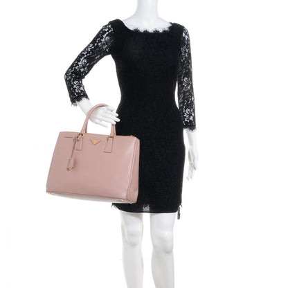 Prada Saffiano Lux Large Double Zip Tote Cammeo 2 of 11