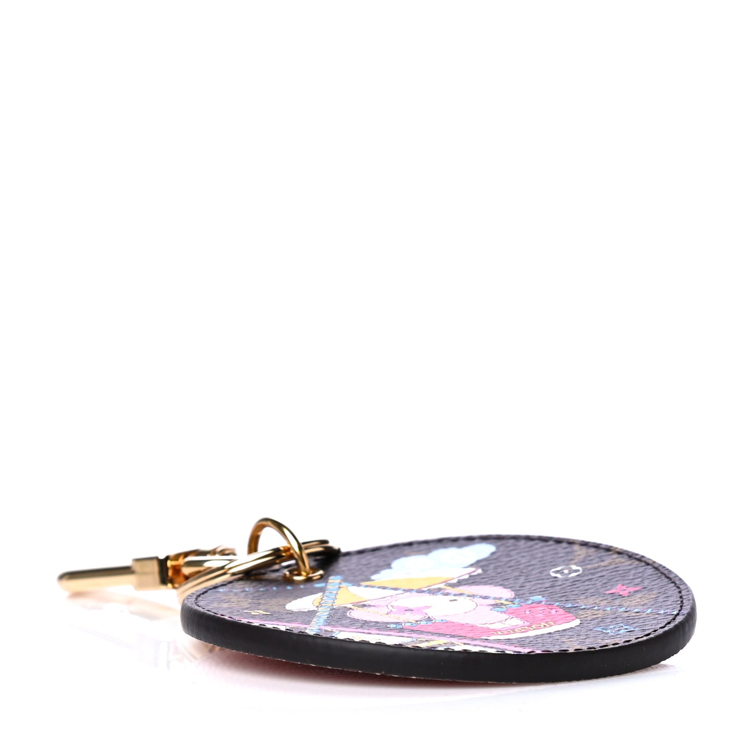 Monogram 2020 Christmas Animation Big Wheel Bag Charm Key Ring Rose Ballerine