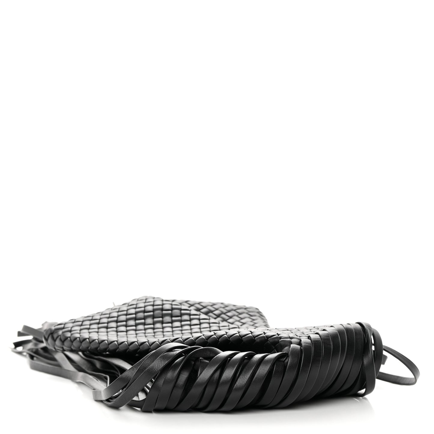Nappa Intrecciato The Fringe Crisscross Bag Black
