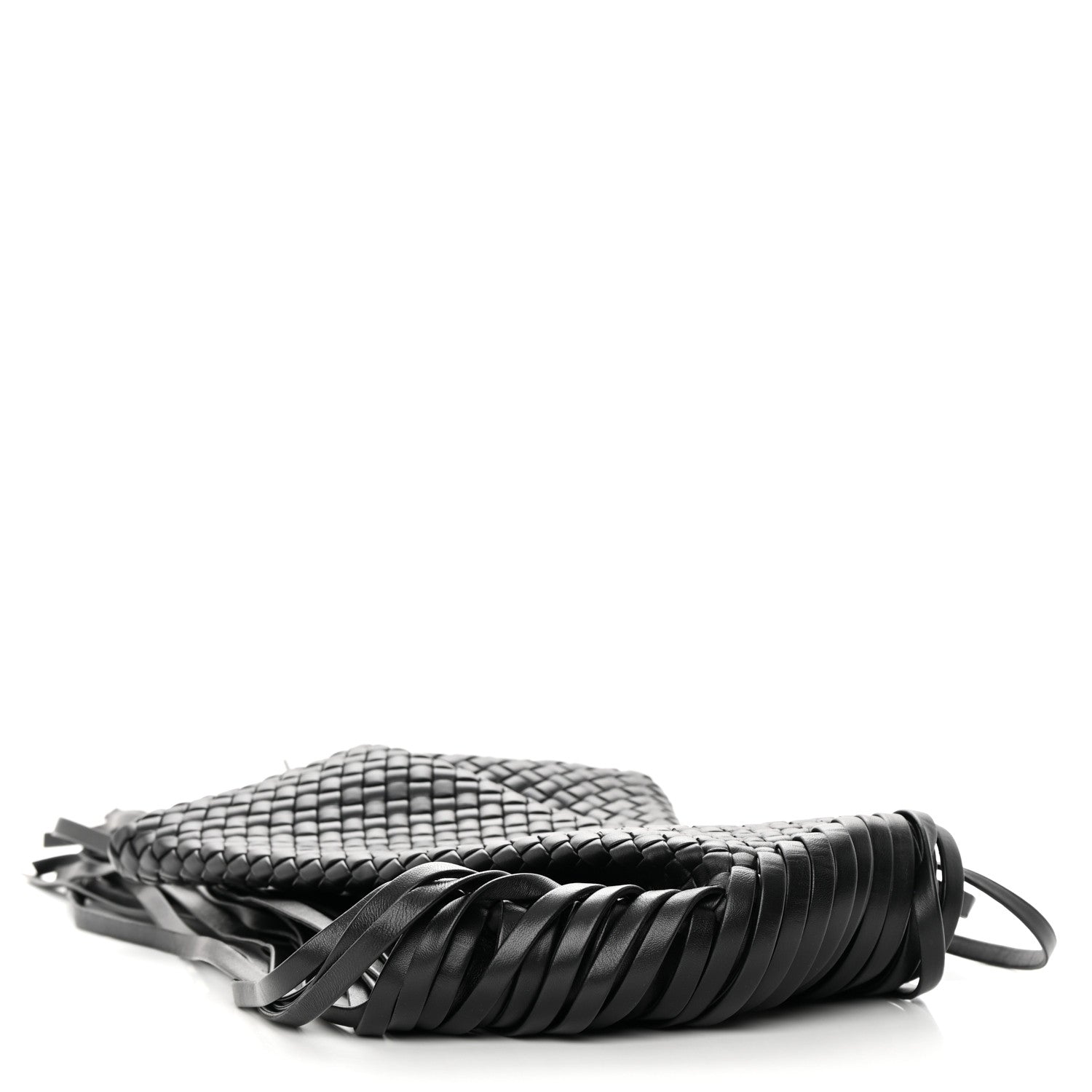 Bottega Veneta Nappa Intrecciato The Fringe Crisscross Bag Black 3 of 11