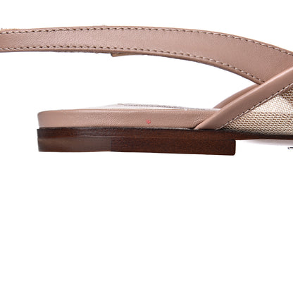 Valentino Garavani Mesh Crystal Cap Toe Slingback Flats 39 Nude 8 of 8