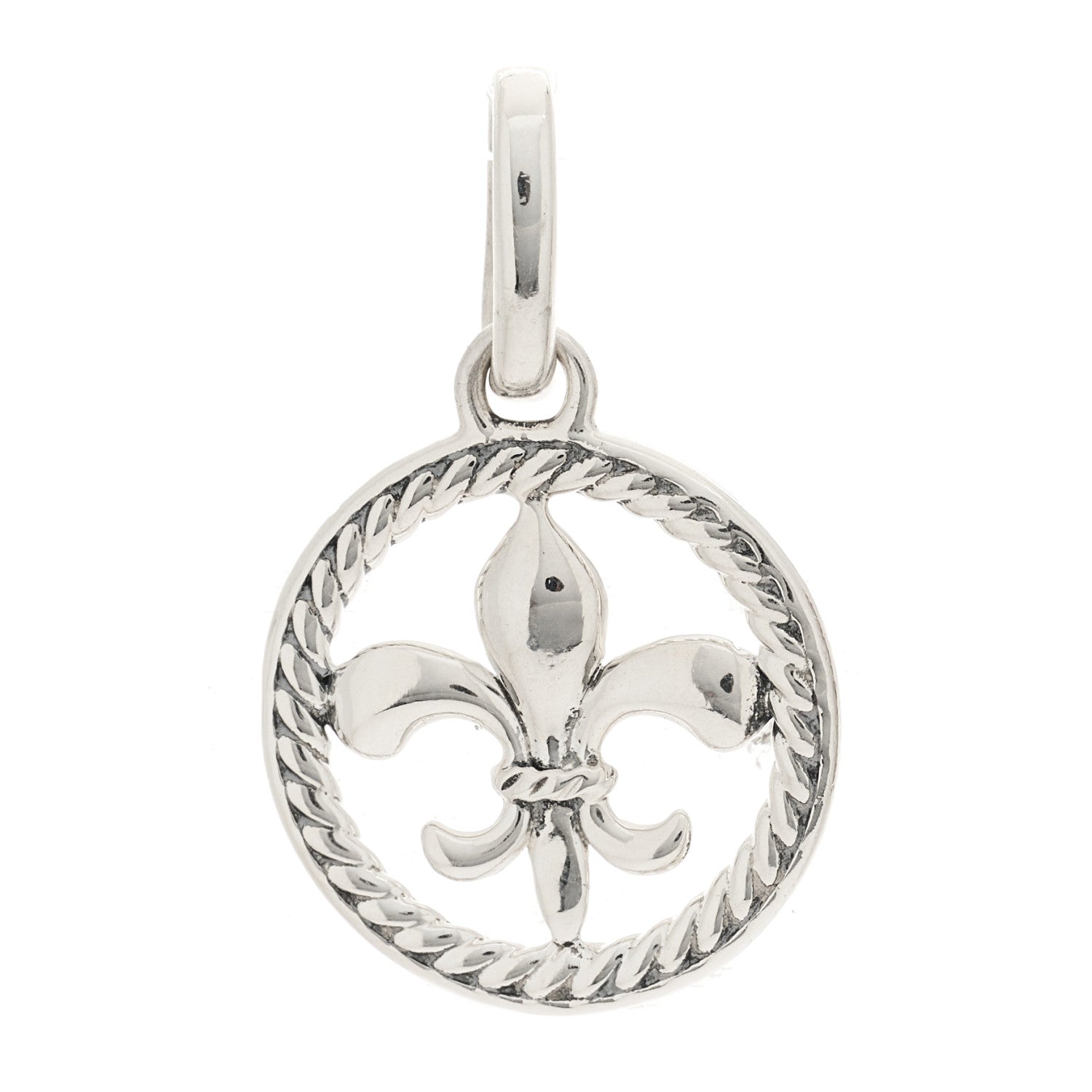 David Yurman Sterling Silver Fleur de Lis Charm Pendant 1 of 3