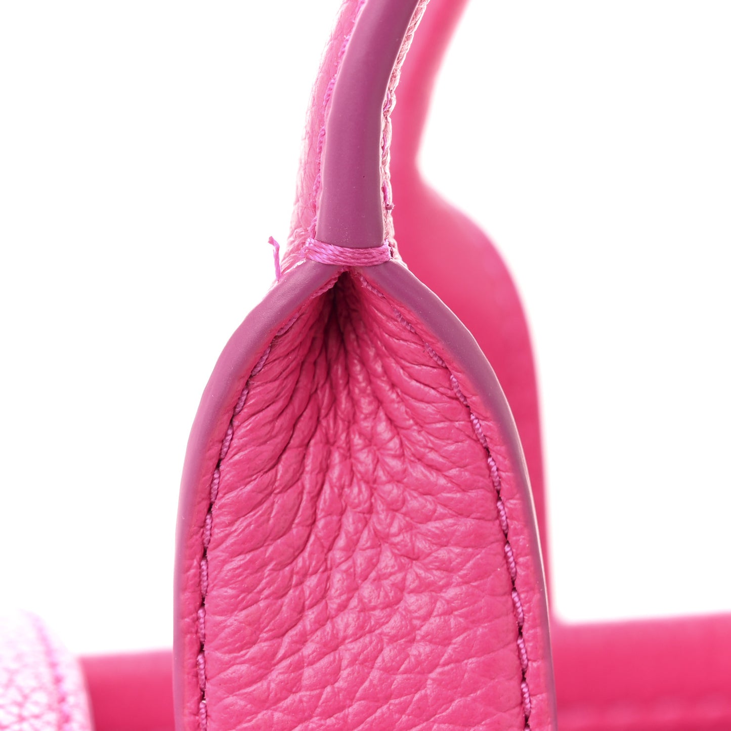 Grained Calfskin Small The Tote Bag Hot Pink
