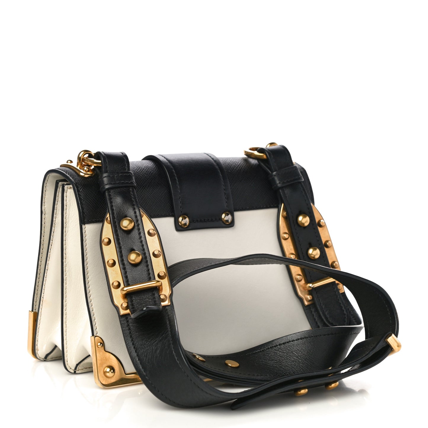 City Calf Saffiano Cahier Bag Talco Black