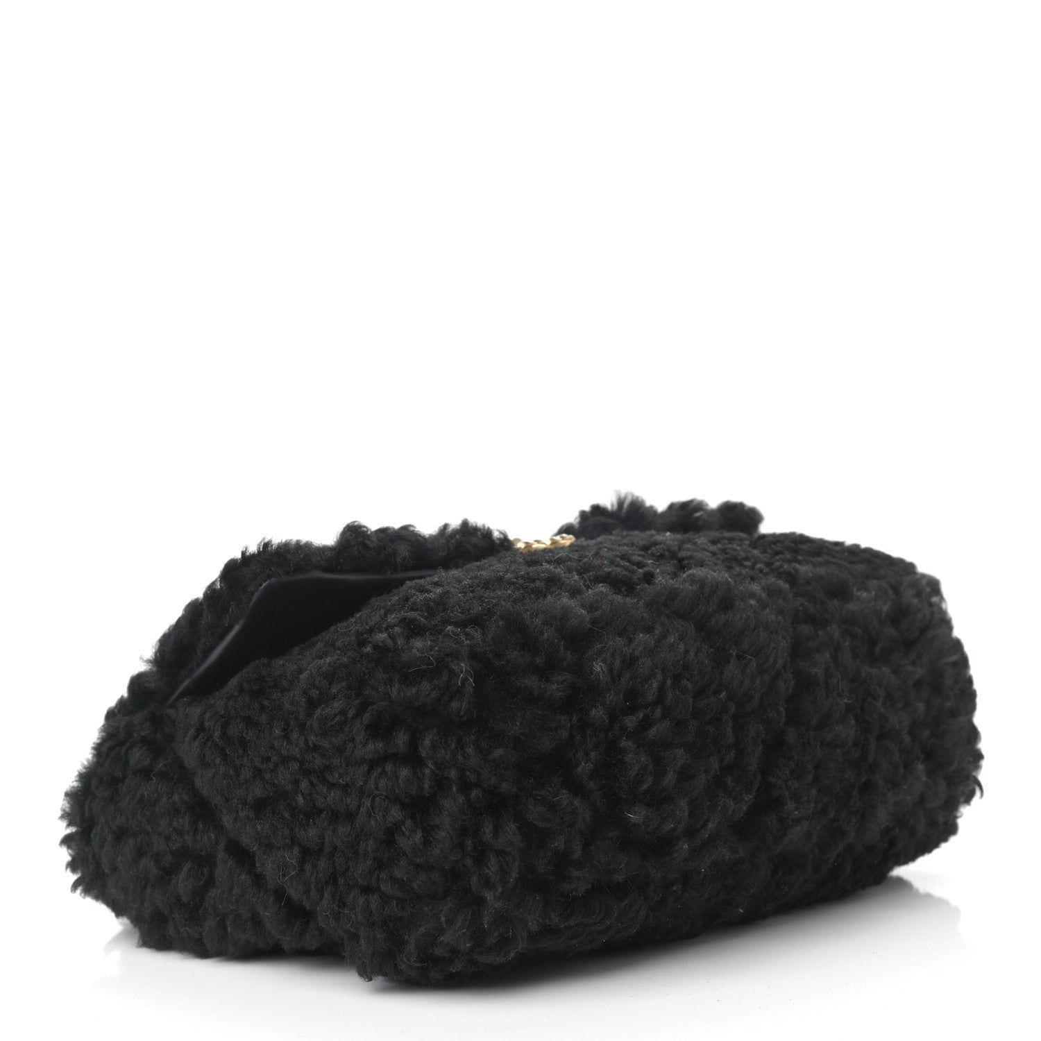 Chanel Shearling Sheepskin Large Chanel 19 Flap Black 4 of 9