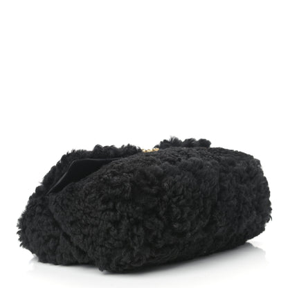 Chanel Shearling Sheepskin Large Chanel 19 Flap Black 4 of 9