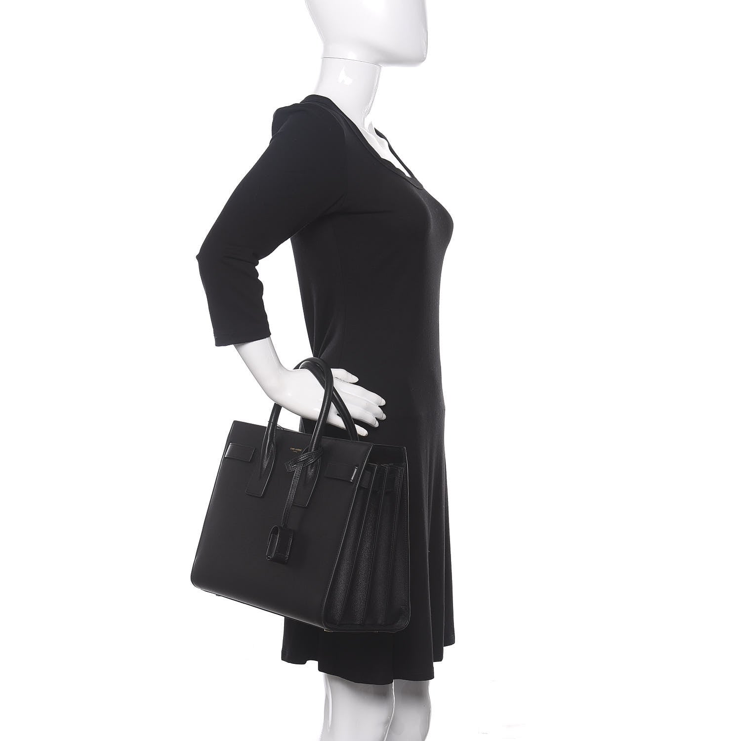 Saint Laurent Calfskin Small Sac De Jour Black 3 of 12