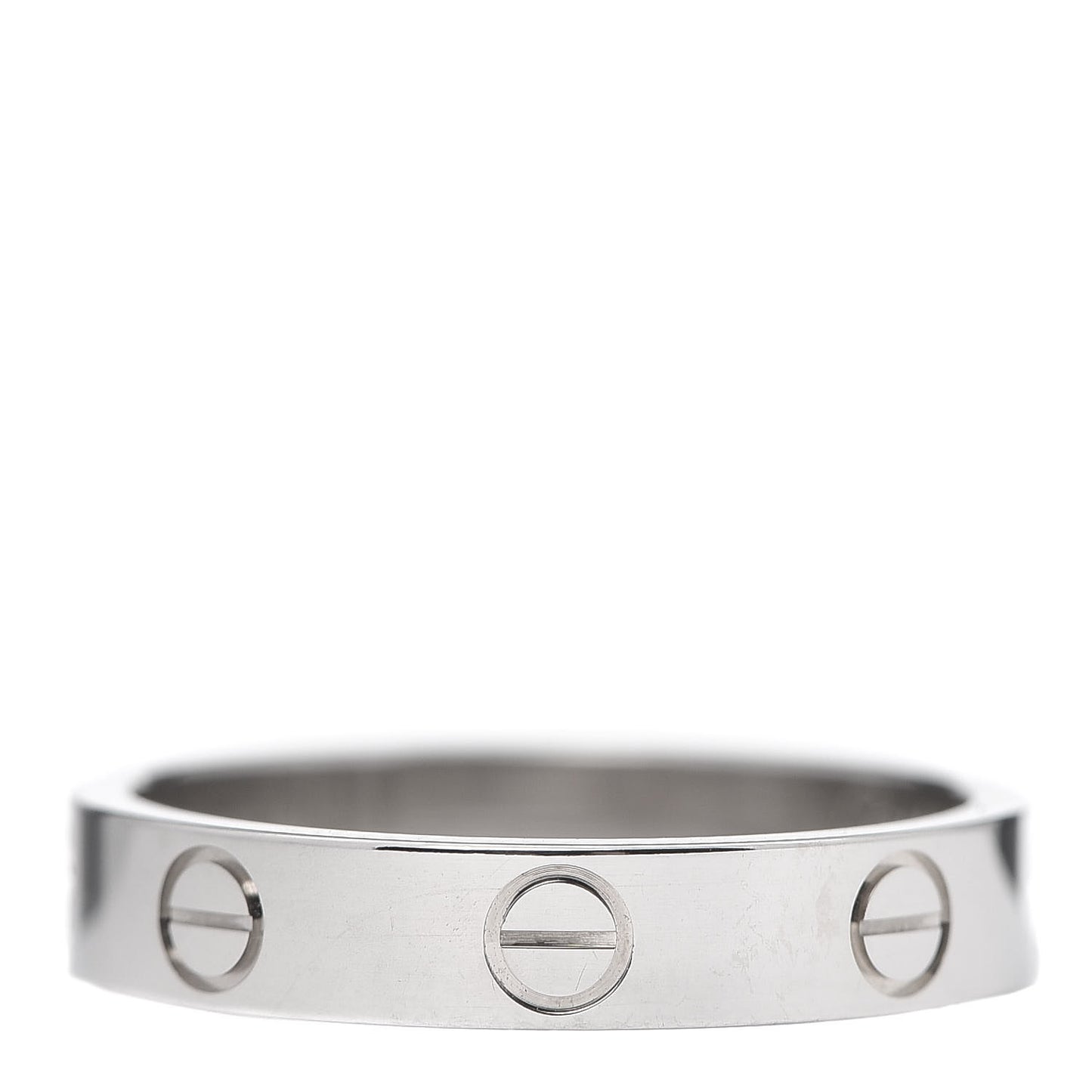 18K White Gold 3.5mm LOVE Wedding Band Ring 52 6