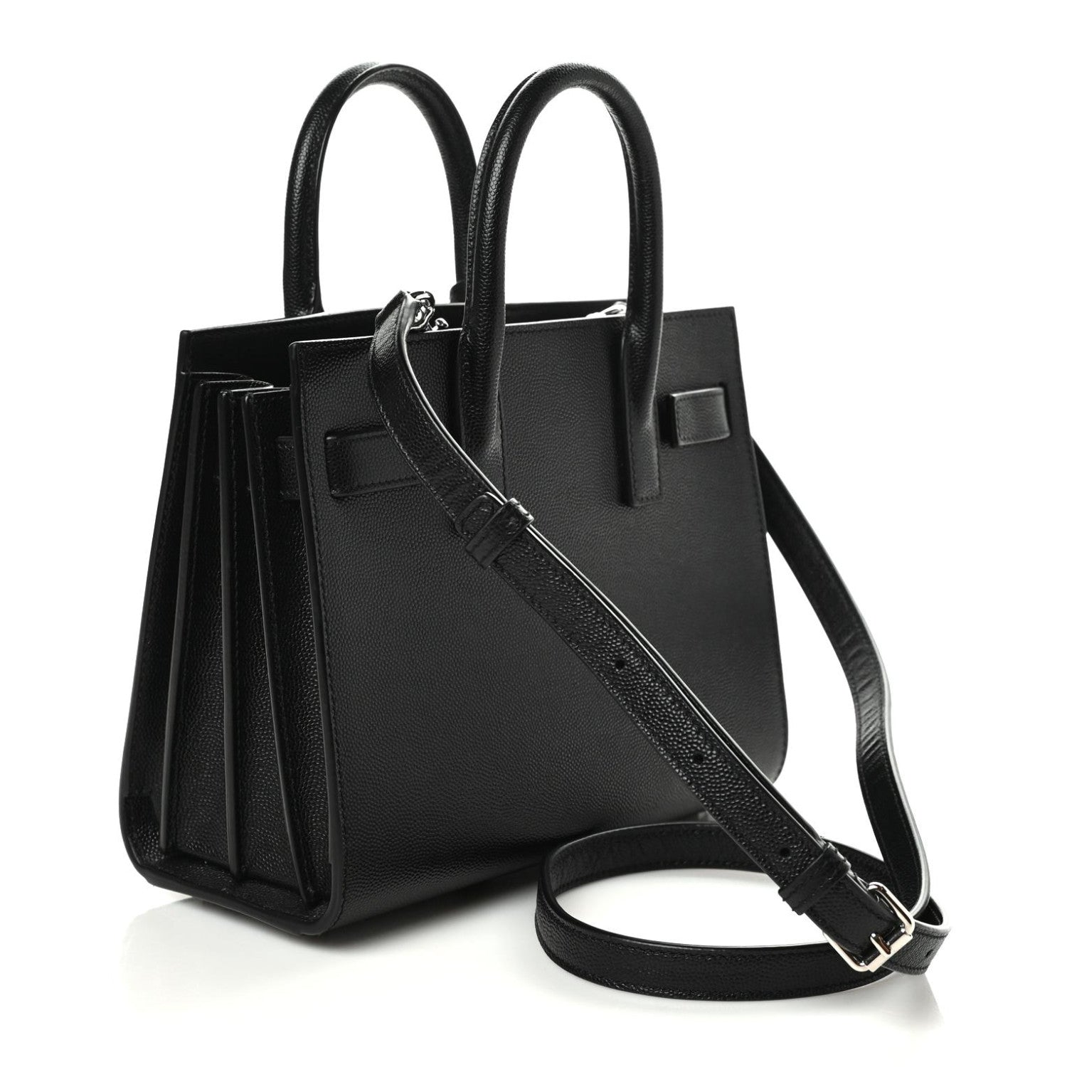 Saint Laurent Grained Calfskin Nano Sac De Jour Black 2 of 8