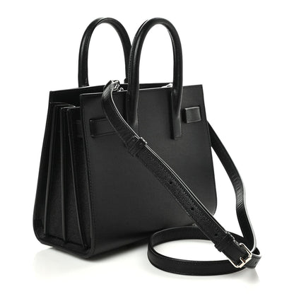 Saint Laurent Grained Calfskin Nano Sac De Jour Black 2 of 8