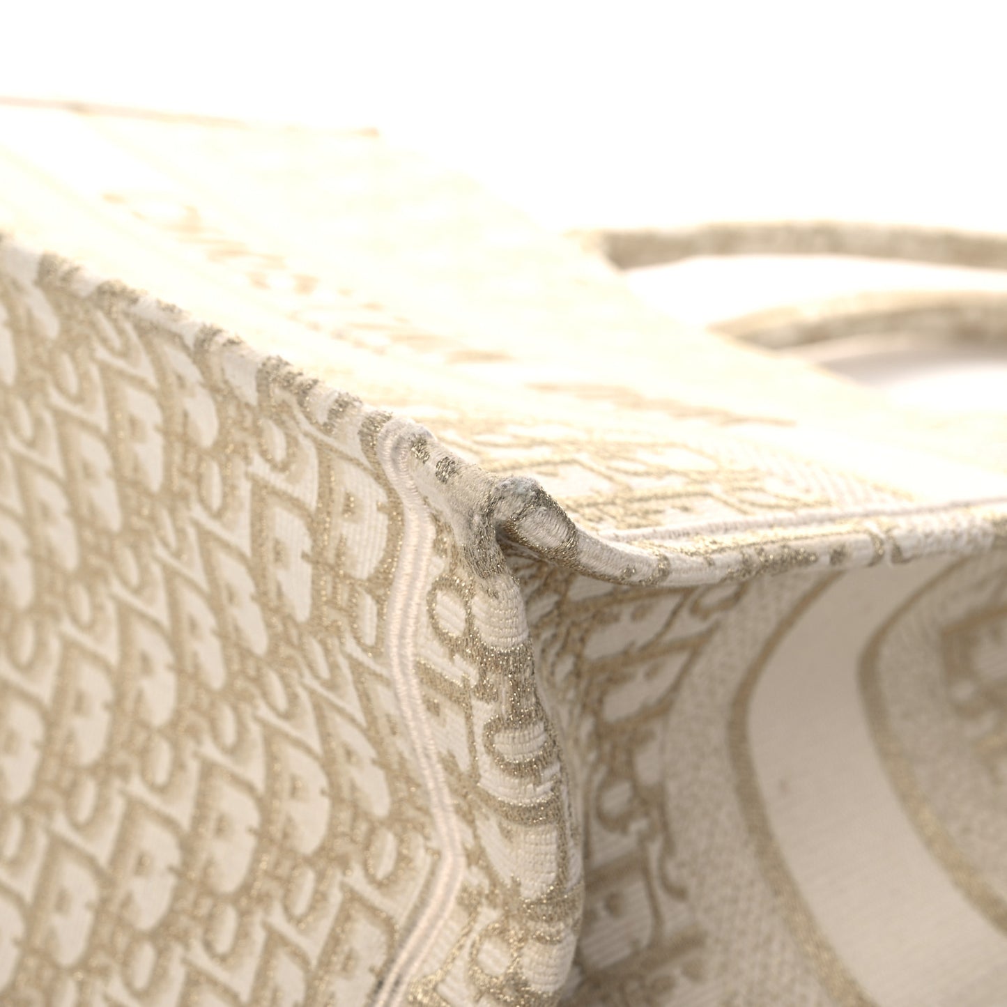 Oblique Medium Book Tote Gold Multicolor