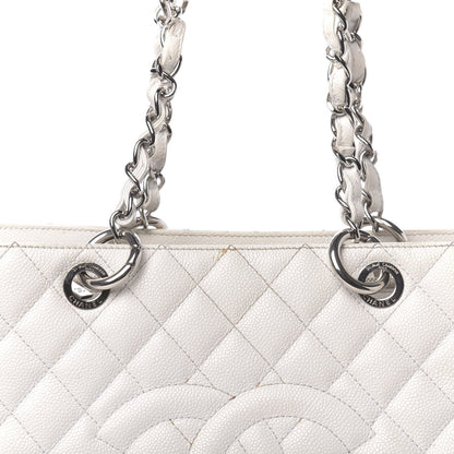 Chanel Caviar Quilted Grand Shopping Tote GST White 21 of 23