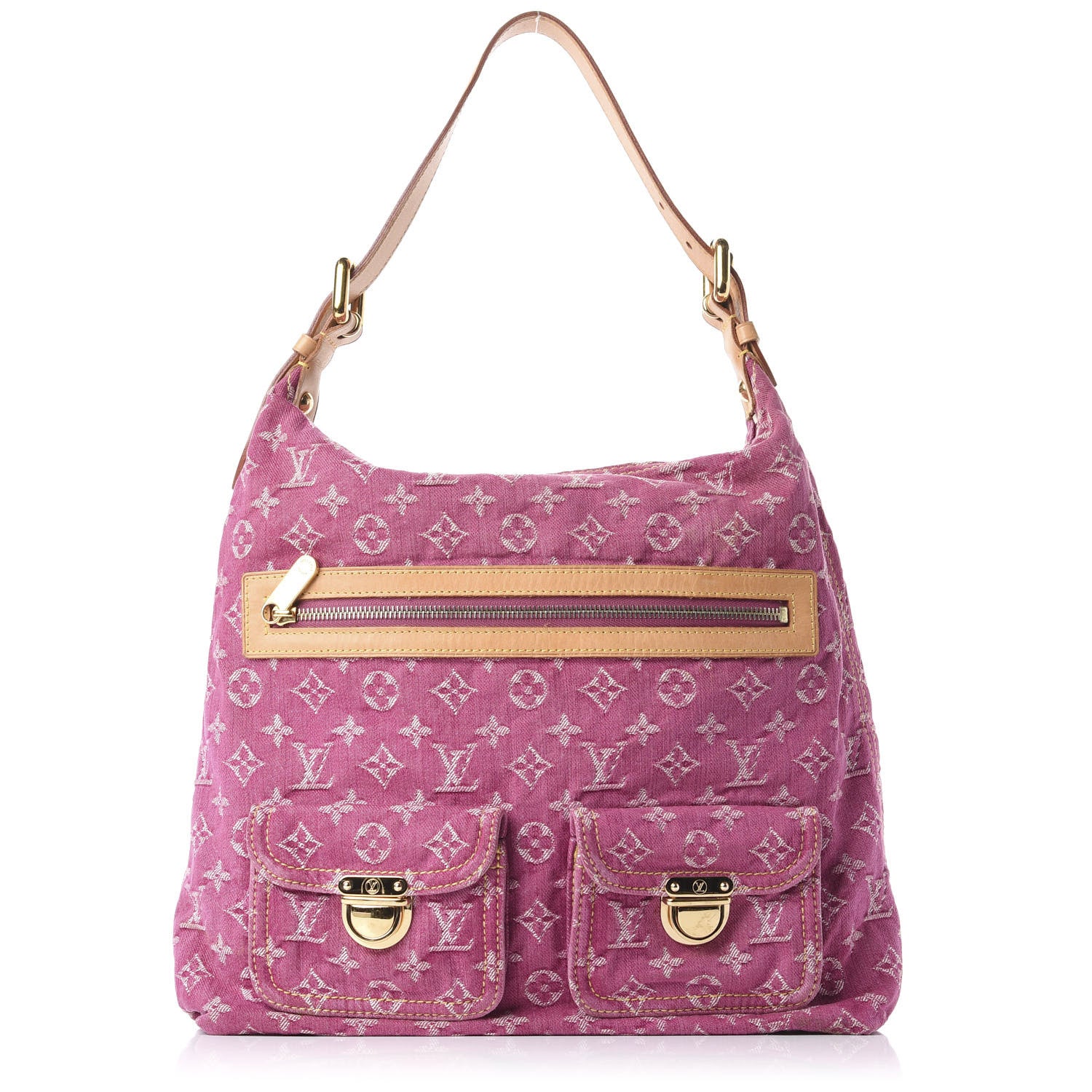 Louis Vuitton Denim Baggy GM Fuchsia 1 of 9