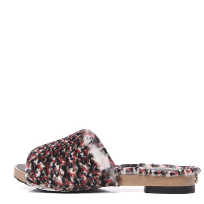 Chanel Orylag Lambskin Mules 37 Red Black White 1 of 8