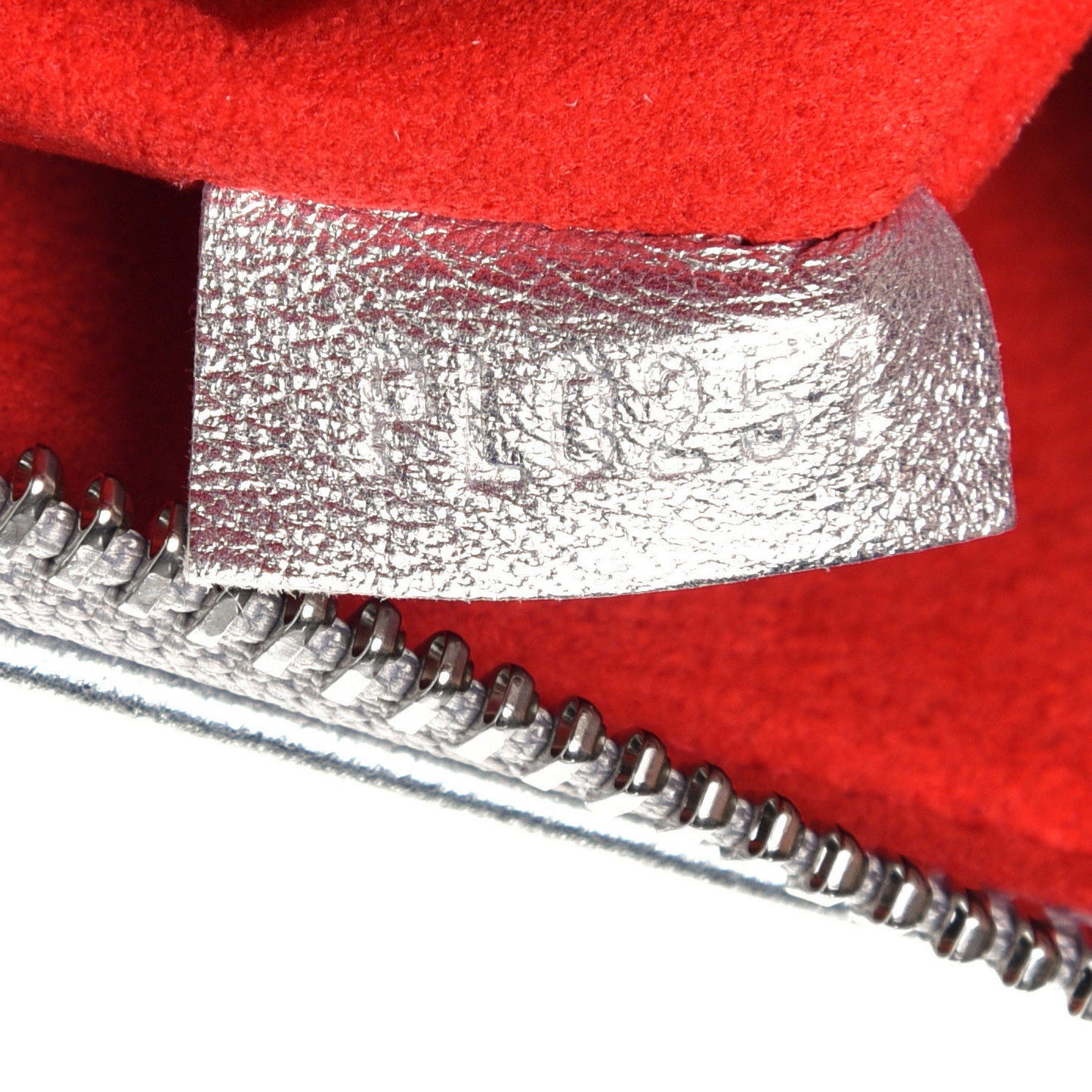 Metallic Lambskin Embossed Monogram Coussin PM Silver