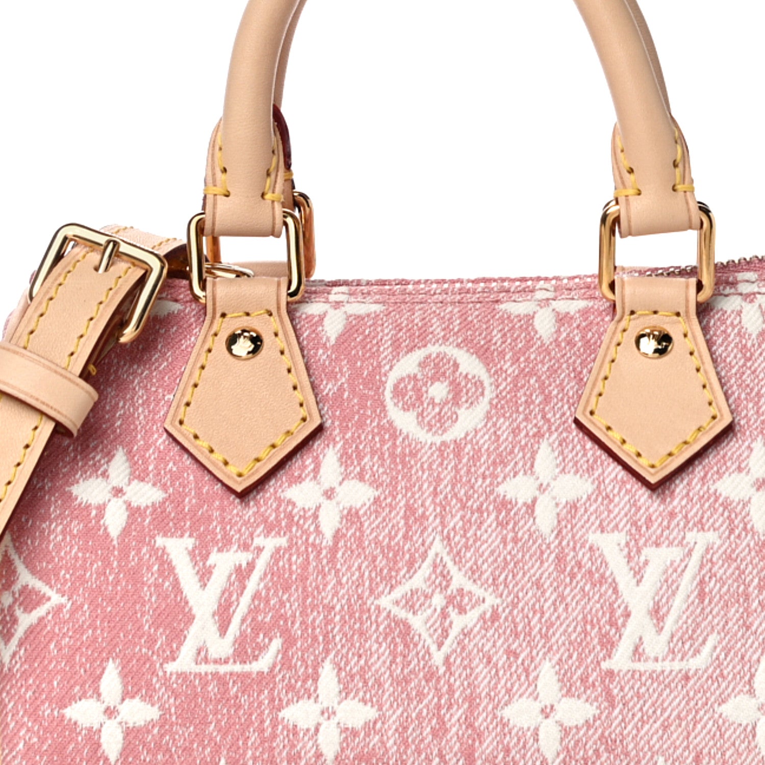 Louis Vuitton Monogram Jacquard Denim Nano Speedy Bandouliere Pink 8 of 11