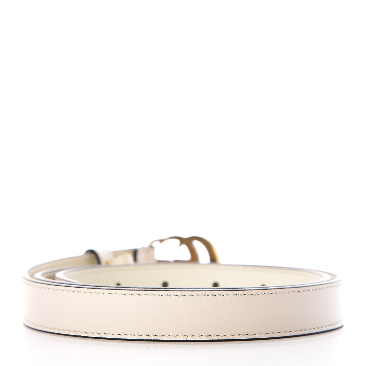Calfskin Double G 20mm Belt 85 34 Mystic White