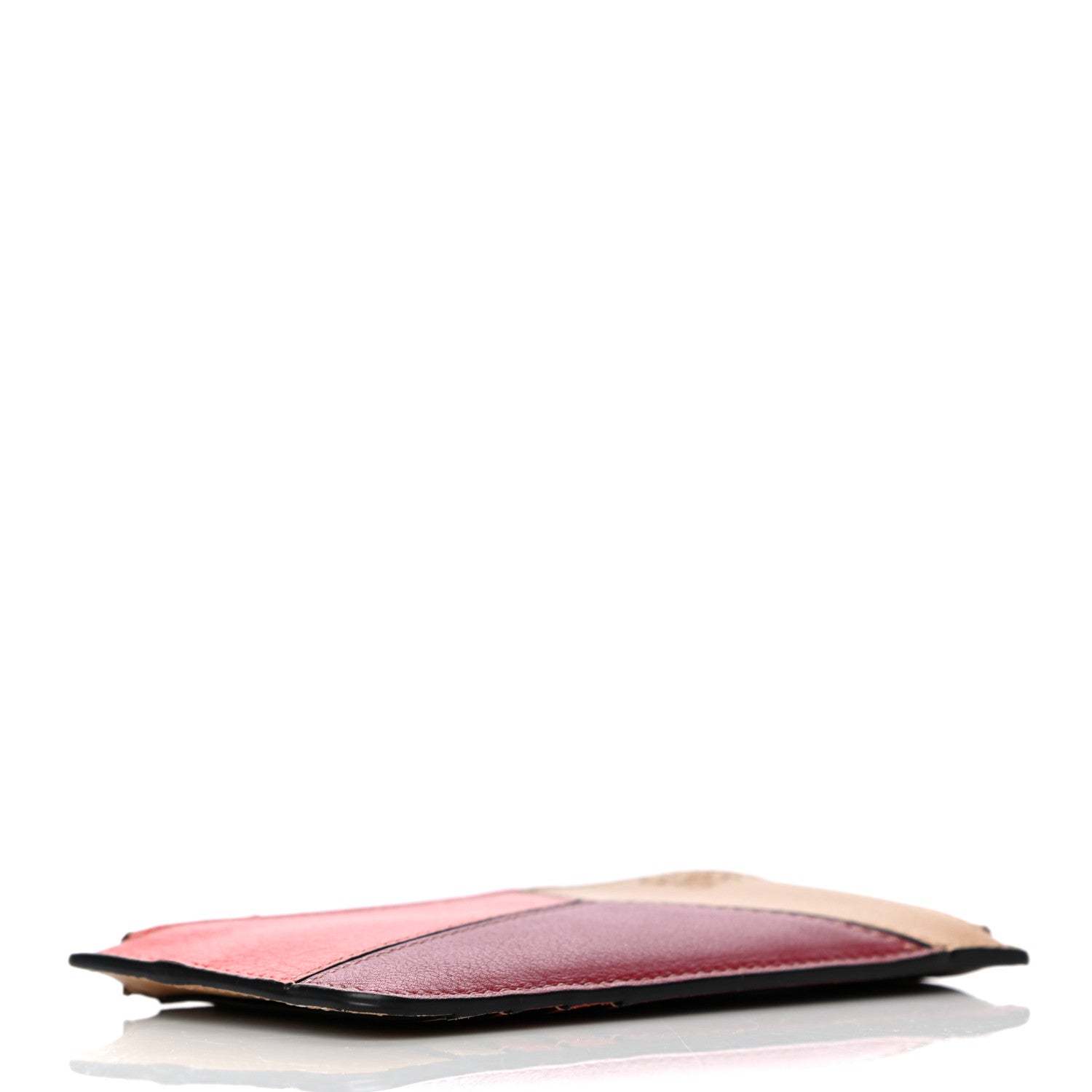Loewe Calfskin Puzzle Colorblock Coin Card Holder Deep Red Dune 4 of 11