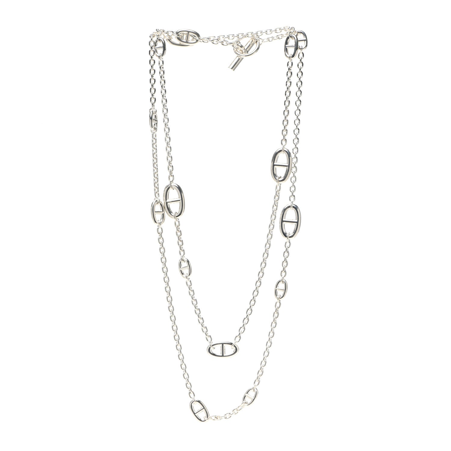 Hermes Sterling Silver Farandole Necklace 120 3 of 6
