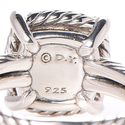 David Yurman Sterling Silver Diamond Black Onyx 9mm Chatelaine Pave Bezel Ring 54 6.75 5 of 5