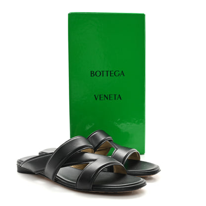 Bottega Veneta Calfskin The Band Flat Sandals 40.5 Black 10 of 10