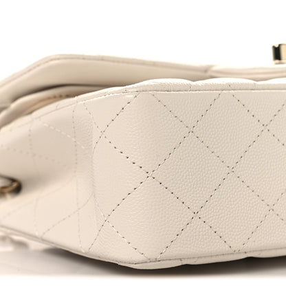 Chanel Caviar Quilted Small Double Flap White White 9 of 11