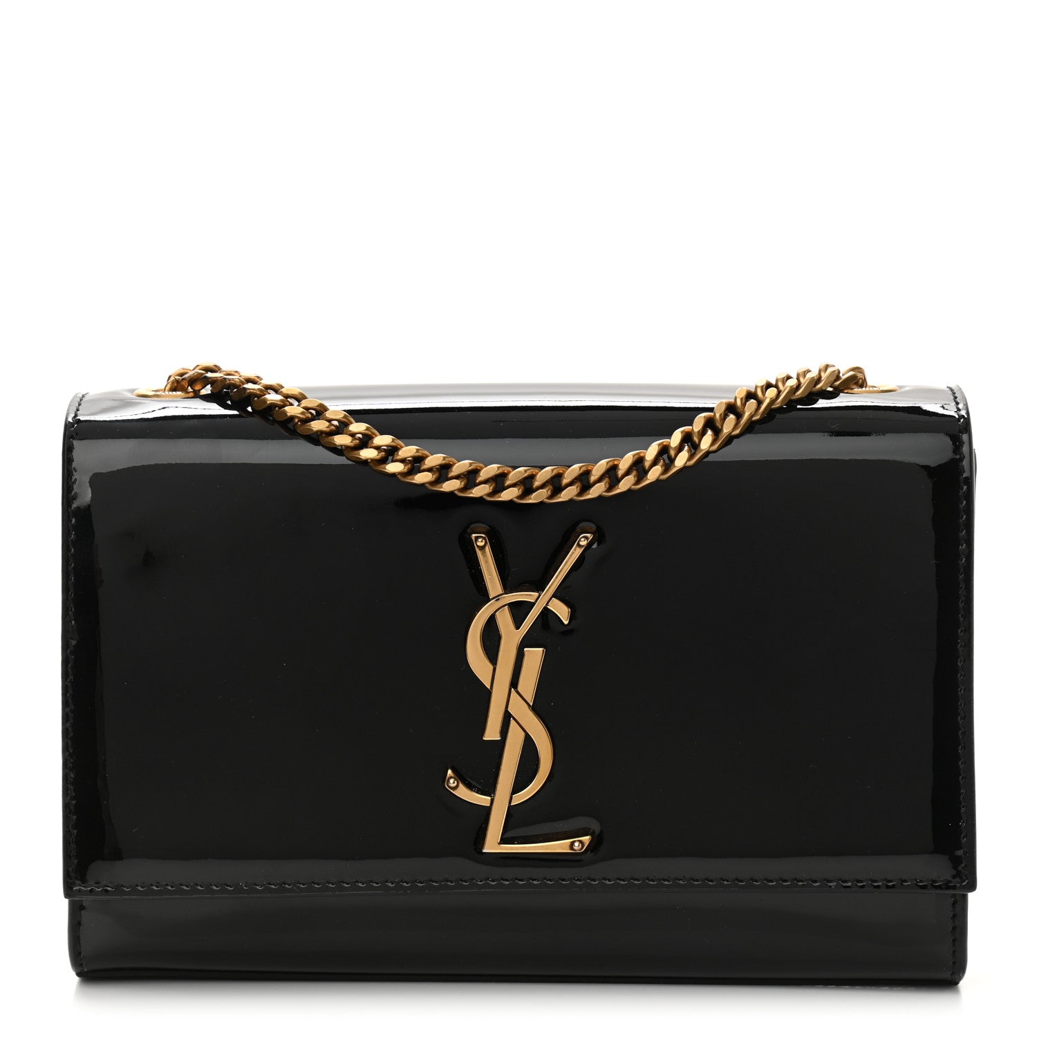 Saint Laurent Patent Small Monogram Kate Satchel Black 1 of 11