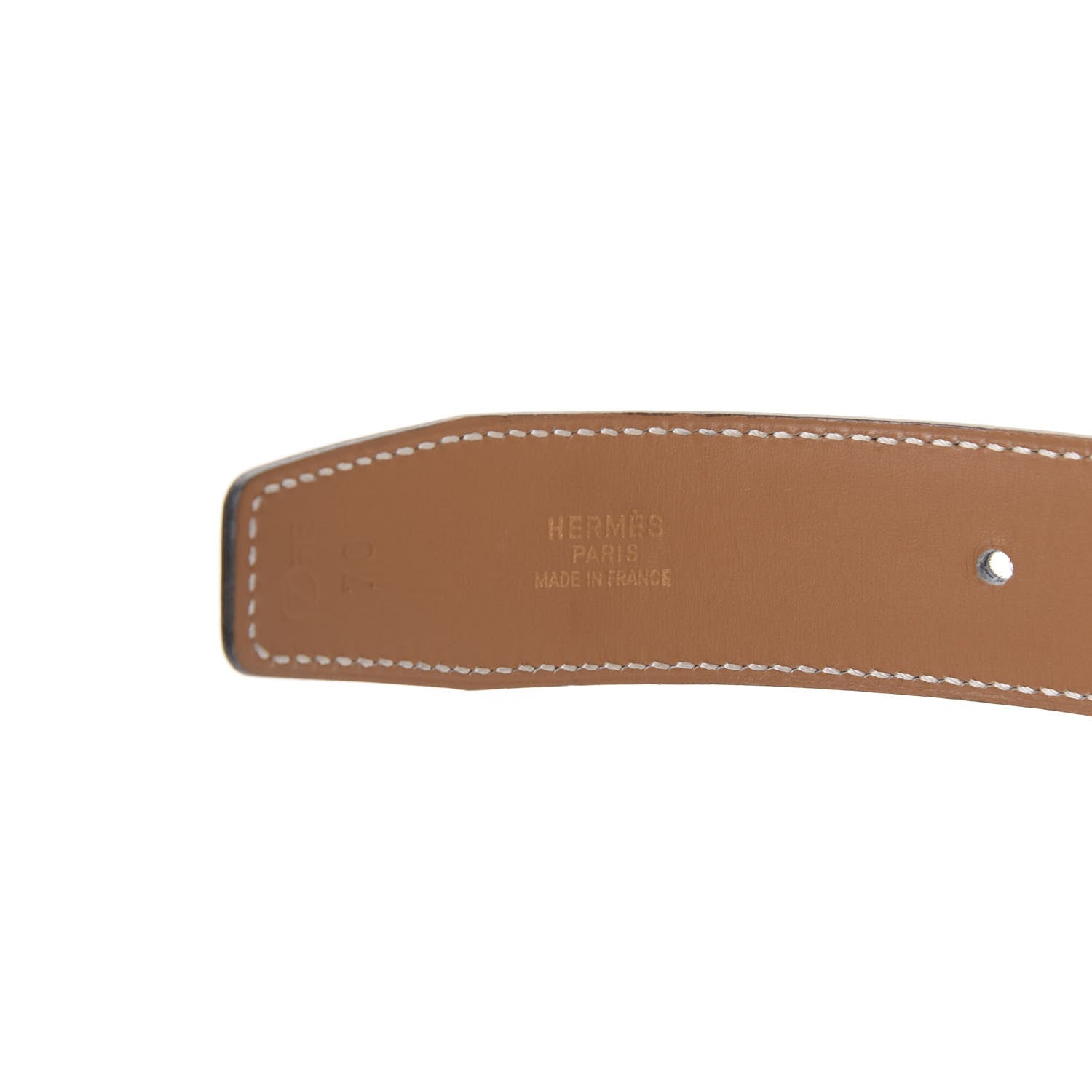 Hermes Box Chamonix 32mm H Belt 70 Black Gold 5 of 7