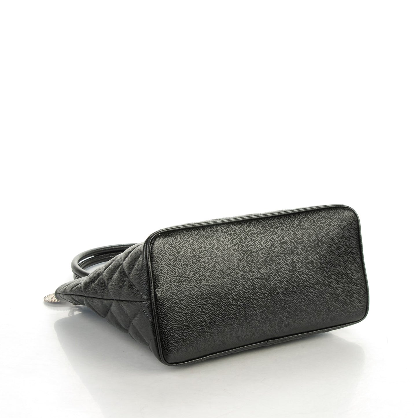 Caviar Quilted Medallion Tote Black
