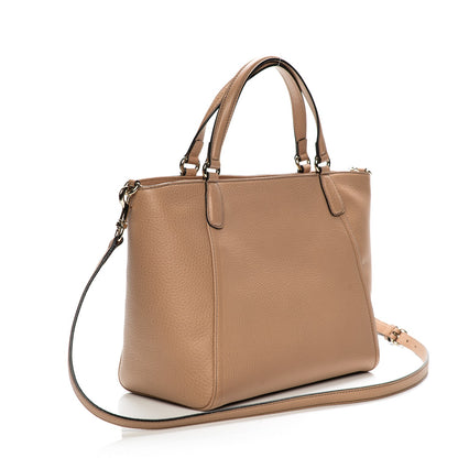 Gucci Pebbled Calfskin Small Soho Top Handle Bag Camelia 3 of 8