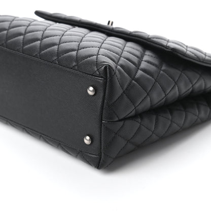 Chanel Caviar Lizard Quilted Large Coco Handle Flap Black 7 of 10
