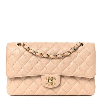 Chanel Caviar Quilted Medium Double Flap Beige Clair 1 of 10