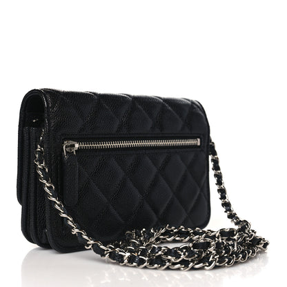 Chanel Caviar Quilted Mini Wallet On Chain WOC Black 3 of 10