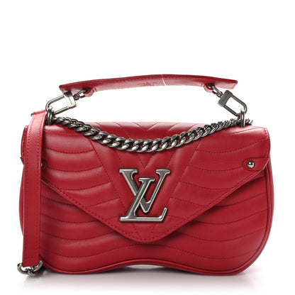 Louis Vuitton Calfskin New Wave Chain MM Ecarlate 1 of 9